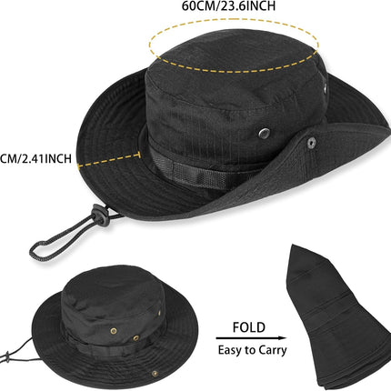 Sun Hats for Men Women Boonie Hat UPF 50+ Bucket Hat Wide Brim UV Protection Fishing Hiking Safari Outdoor Hats