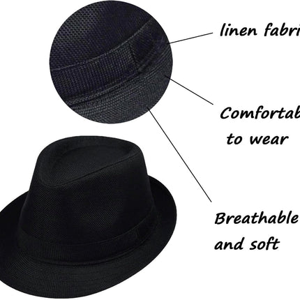 1920s Men Fedora Hat Cap for Men,Manhattan Hat for 1920s Mens Gatsby Costume Accessories
