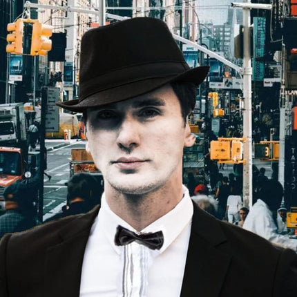 1920s Men Fedora Hat Cap for Men,Manhattan Hat for 1920s Mens Gatsby Costume Accessories