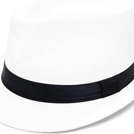 1920s Men Fedora Hat Cap for Men,Manhattan Hat for 1920s Mens Gatsby Costume Accessories