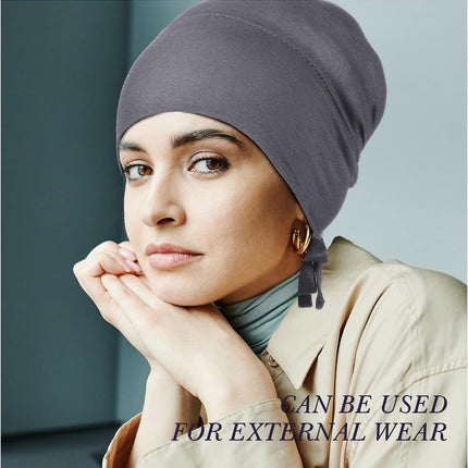4 Pieces Women Under Scarf Hat Hijab Cap Islamic Muslim Under Scarf Turban Beanie Cap