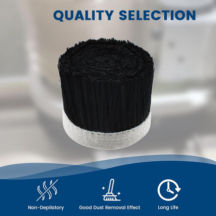 CNC Vacuum Brush, 1m x 70mm Nylon Dust Shoe Brush, Vacuum Cleaner Engraving Machine Dust Cover for CNC Router, Spindle Motor Milling Machine (Black)