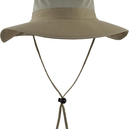 Outdoor UPF50+ Mesh Sun Hat Wide Brim Fishing Hat with Neck Flap Sun Hat for Men Women