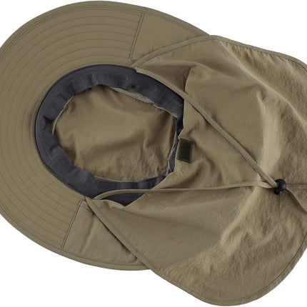 Outdoor UPF50+ Mesh Sun Hat Wide Brim Fishing Hat with Neck Flap Sun Hat for Men Women