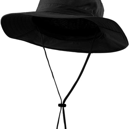 Outdoor UPF50+ Mesh Sun Hat Wide Brim Fishing Hat with Neck Flap Sun Hat for Men Women