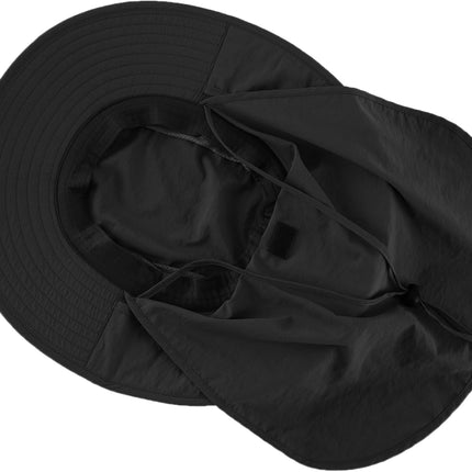 Outdoor UPF50+ Mesh Sun Hat Wide Brim Fishing Hat with Neck Flap Sun Hat for Men Women