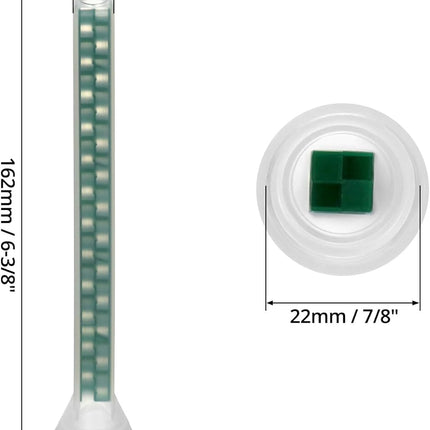 Epoxy Mixing Nozzle, Static Mixing Nozzle Tip for Adhesive Cartridges, Pack of 20