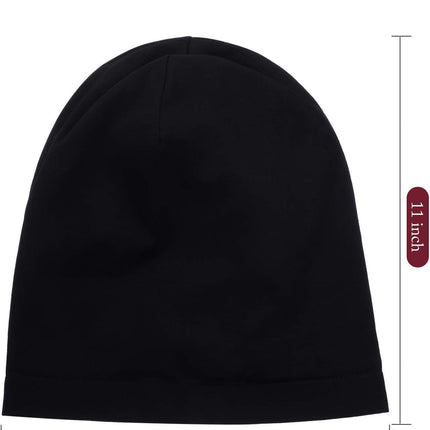 6 Pieces Satin Lined Sleep Cap Slouchy Skull Beanie Hat Night Hair Cap Headwear Head Wrap for Curly Hair Women Girl