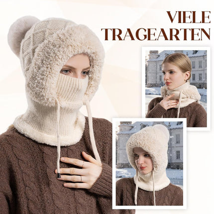 2026 New 3 in 1 Beanie Hat for Women, Upgrade Winter Balaclava Fall Winter Warm Knitted Hat Knitted Ski Scarf Mask