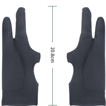 Artist Drawing Glove 3-Layer Palm Rejection [2 Pack Black and Pink]