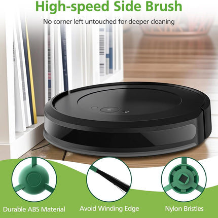 25 Pcs Replacement Parts for iRobot Roomba 104/105 Vac/ 105 Combo/ Q052 Robot Vacuum, Q0520 105 Accessories Include 2 Main Brushes, 6 Filters, 6 Dust Bags, 6 Side Brushes, 4 Mop Pads, 1 Clean Brush