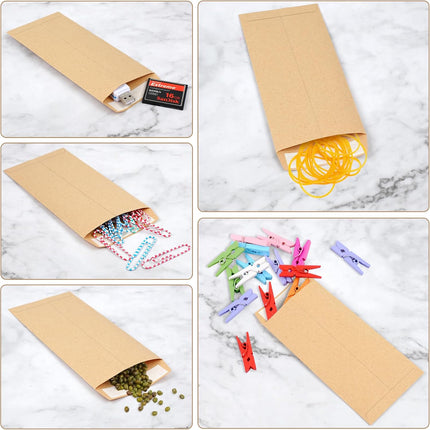120 PCS Money Envelopes for Cash Kraft Paper, 6.5”x3.2” Small Cash Envelopes for Self-Adhesive, Money Saving Challenge Coin Envelopes for Coin, Check, Budget, Small Item Organizer