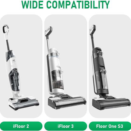 Roller Brh Replacement Kit Compatible with Tineco iFloor 2, iFloor 3,Floor One S3 Cordless Wet Dry Vacuum Cleaner,2 Pack Brh Roll Replacement Accessories