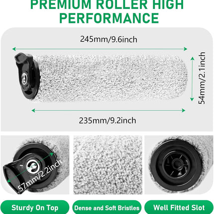 Roller Brh Replacement Kit Compatible with Tineco iFloor 2, iFloor 3,Floor One S3 Cordless Wet Dry Vacuum Cleaner,2 Pack Brh Roll Replacement Accessories