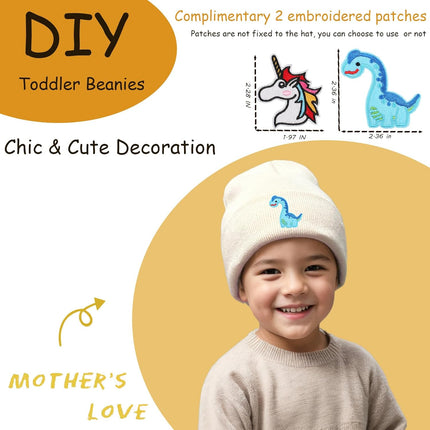 100% Cotton Toddler Beanie Hats for Baby Boys Girls Kids Infant Winter Hat Soft Warm Knit Cuffed Caps
