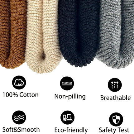 100% Cotton Toddler Beanie Hats for Baby Boys Girls Kids Infant Winter Hat Soft Warm Knit Cuffed Caps