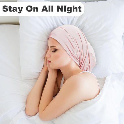 Sleep Cap Bonnet for Sleeping Black Women Men, Adjtable Cooling Lining Bonnets for Curly Hair Wrap Braids Beanie Night Hat