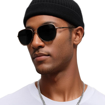 Thin Wool Fisherman Beanie for Men Women, Short Knit Cuff Trawler Watch Hats
