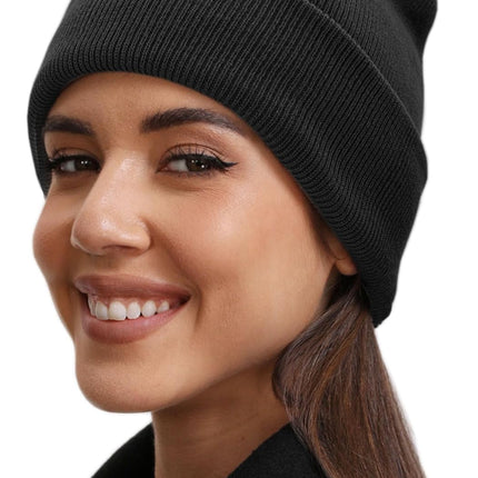 100% Cotton Beanie Hat- Unisex Ultra Soft Winter Warm Stretch Knit Cuffed Hats Fisherman Beanies Skull Cap