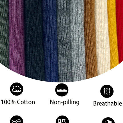 100% Cotton Beanie Hat- Unisex Ultra Soft Winter Warm Stretch Knit Cuffed Hats Fisherman Beanies Skull Cap