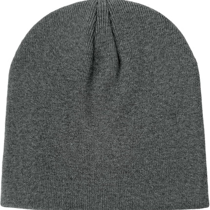 100% Cotton Beanie Hat for Men Women - Soft Unisex Winter Knit Skull Cap, Stretch Fashion Fisherman Beanie, Dark Gray