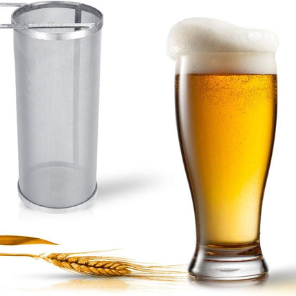 300 Micron 6"x14" Spider Strainer Mesh Hops for Home Beer Brewing Filter Kettle