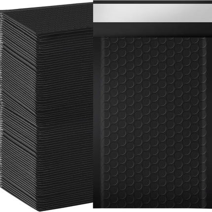 Bubble Mailers, 4x7 Inch Padded Bubble Mailers Pack of 100 Bubble Envelopes Opaque Self Seal Adhesive Waterproof Bags for Shipping and Packaging (Black, 4x7-100Pc)