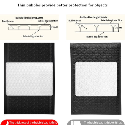 Bubble Mailers, 4x7 Inch Padded Bubble Mailers Pack of 100 Bubble Envelopes Opaque Self Seal Adhesive Waterproof Bags for Shipping and Packaging (Black, 4x7-100Pc)