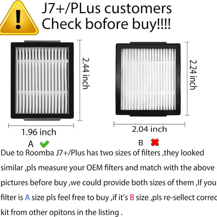 Parts accessories Compatible for iRobot Roomba e5 e6 i1 i2 i3 i4 i5 i6 i7 i8 j5 j6 j7 j8 and all Plus i e j Series Vacuum Cleaner 2 Set Roller Brushes 8 HEPA Filters 8 Side Brushes 1 caster wheel