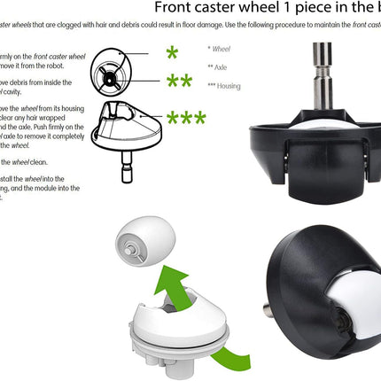 Parts accessories Compatible for iRobot Roomba e5 e6 i1 i2 i3 i4 i5 i6 i7 i8 j5 j6 j7 j8 and all Plus i e j Series Vacuum Cleaner 2 Set Roller Brushes 8 HEPA Filters 8 Side Brushes 1 caster wheel