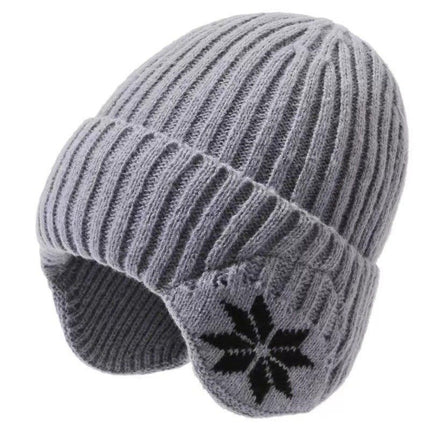 Winter Thick Fleece Lined Ear Protection Hat - Thermal Knit Beanie for Men Women - Warm Skull Cap for Cycling Outdoor Running - Beige