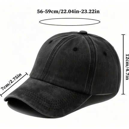 Washed Distressed Beer Print Baseball Cap - Vintage Cotton Adjustable Dad Hat for Men - Outdoor Sun Protection Casual Cap - Gray
