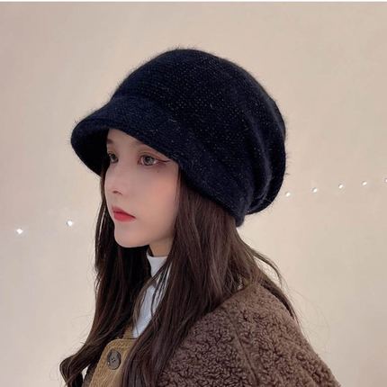 Ribbed Knit Beanie Hat - Winter Warm Skull Cap for Men Women - High Quality Acrylic Close Fit Casual Cuffed Hat - Black