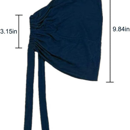 4 Pcs Women Hijab Undercap Muslim Inner Beanies Cap with Tie Back Closure Adjustable Underscarf Hat Chemo Turban Cap