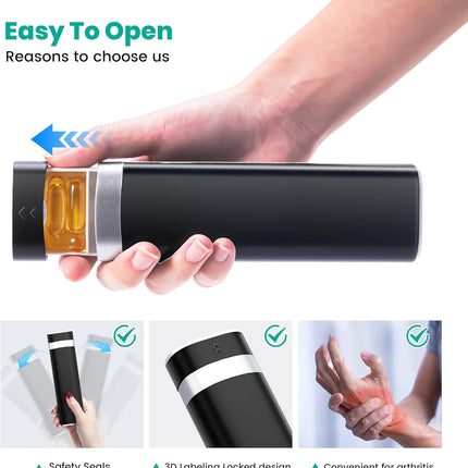7-Day Slide-Out Pill Organizer | Travel Pill Case with Easy-to-Use Design | Drawer-Style Daily Medication Organizer (1 Time a Day) | Ideal for Home, Travel & Offices