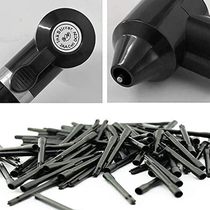Tattoo Ink Mixer Machine Set -  Electric Tattoo Ink Blender with 100Pcs Mixing Sticks Set Ink Mixer Machine Tattoo Pigment Agitator Pigment Ink Sticks Ink Mixer Sticks for Tattoo Supply