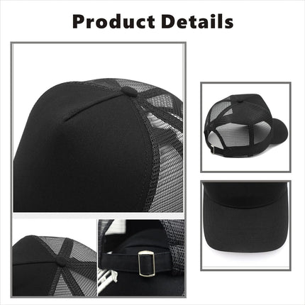 Oversize XXL Mesh Trucker Hat Big Head Hats for Men High Crown Baseball Cap Breathable Dad Hat Adjustable 23.6"-25.6"