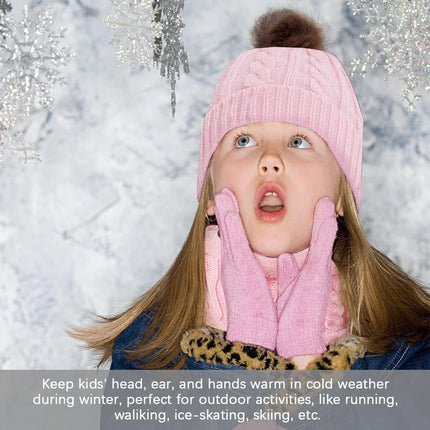 Soft Plush Winter Accessory with Hat, and Scarf in Multiple Colors