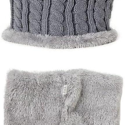 Soft Plush Winter Accessory with Hat, and Scarf in Multiple Colors