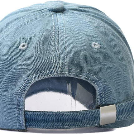 Unisex Ripped Distressed Denim Ring Baseball Cap Hip Hop Vintage Dad Hat Adjustable