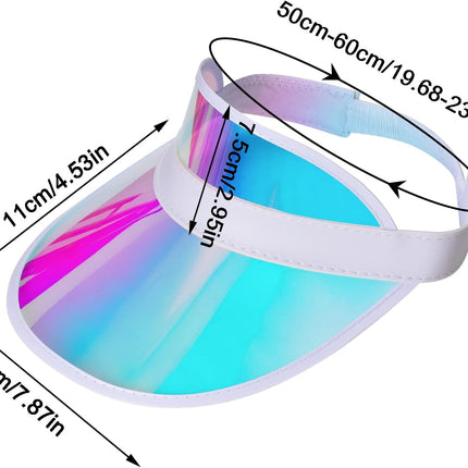 6 Pack Sun Visor Hats Cap Sports Visors Beach Tennis Golf Headwear for Women Men