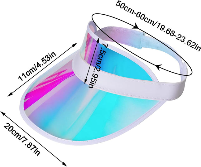 6 Pack Sun Visor Hats Cap Sports Visors Beach Tennis Golf Headwear for Women Men