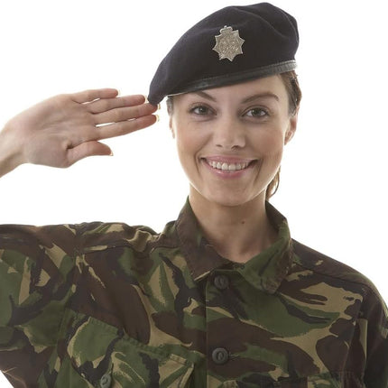 British Military Berets for Men and Women,Wool and Leather Army Beret Hats
