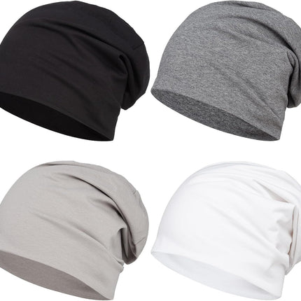 Cotton Slouchy Beanie Hat Baggy Lightweight Beanie Chemo Slouchy Cap Soft Daily Beanie Men Women