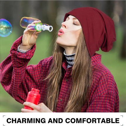 Cotton Slouchy Beanie Hat Baggy Lightweight Beanie Chemo Slouchy Cap Soft Daily Beanie Men Women
