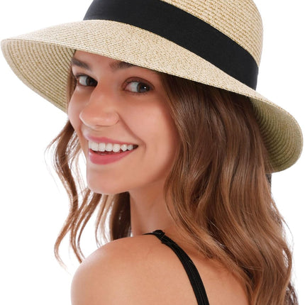 Women's Sun Hats UV Protection Large Wide Brim Hat Women Packable Sun Hat for Women Straw Hats