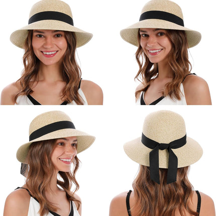 Women's Sun Hats UV Protection Large Wide Brim Hat Women Packable Sun Hat for Women Straw Hats