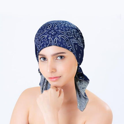 4 Pieces Women Chemo Hat Turban Beanie, Pre-Tied Headwraps Headwear Bandana for Hair Loss