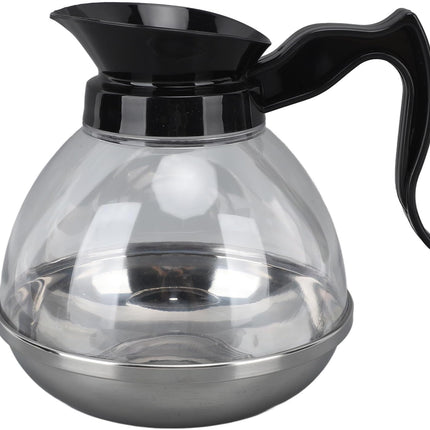 Coffee Decanter Pot, 1.2QT Universal Pot Commercial Maker Replacement with Black Handle for Machine Stove Reusable