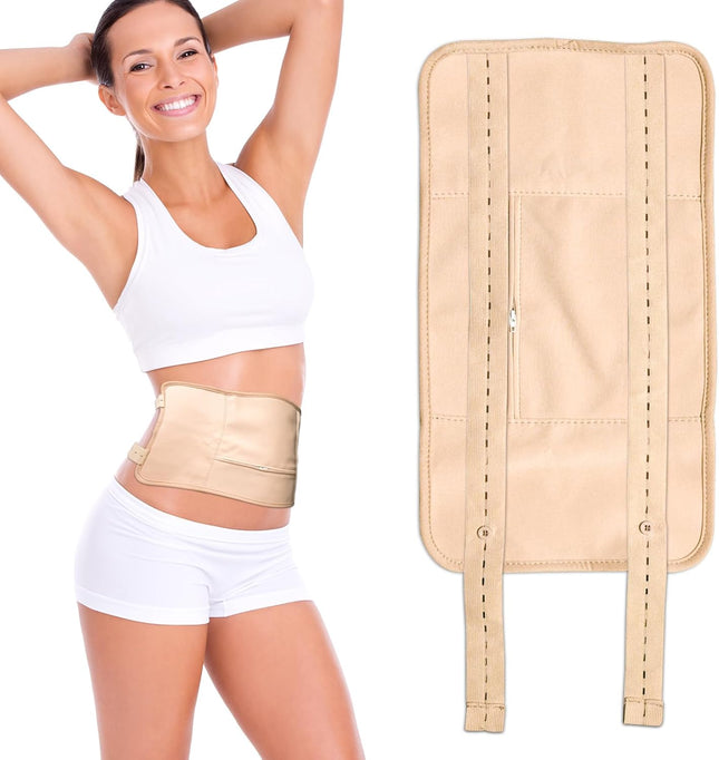 Castor oil packs - Reusable adjustable packaging set for the liver - promotes sleep - supports the liver and abdominal muscles to improve blood circulation and digestion (Castor oil not included) (1 pack)